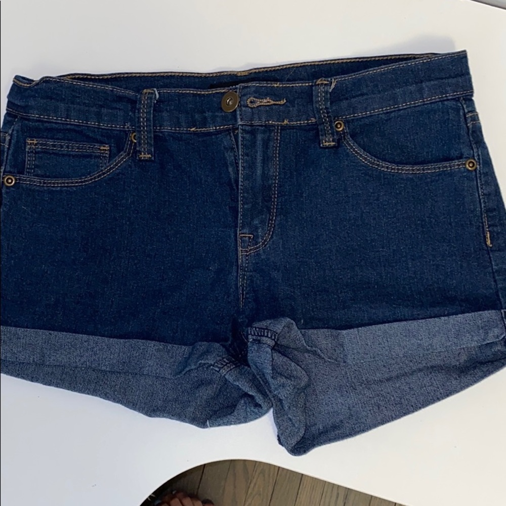 Dark wash shorts